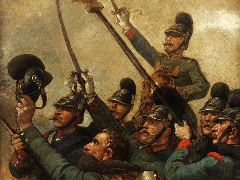 1836-								Louis Braun - I fanti bavaresi celebrano la vittoria